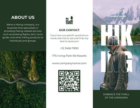 Travel Agency Services for Hiking Tours Brochure 8.5x11in Design Template