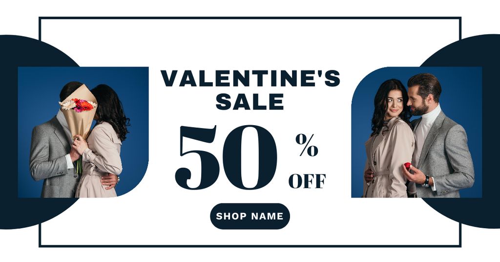 Amorous Offers for Valentine's Day Facebook AD Tasarım Şablonu