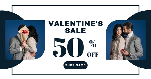 Amorous Offers for Valentine's Day Facebook AD Design Template