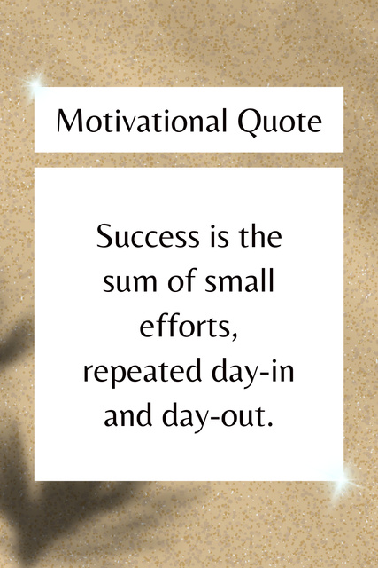 Szablon projektu Great Motivational Quote about Success Pinterest
