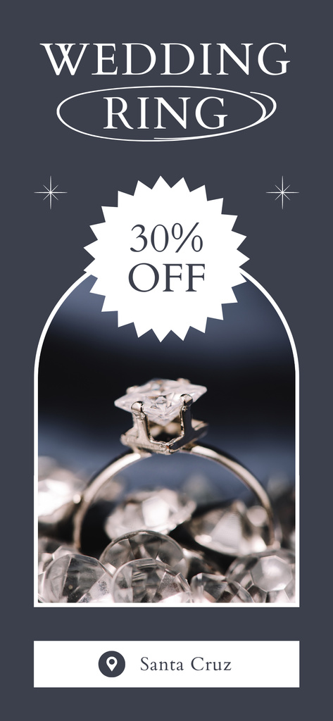 Diamond Wedding Ring for Sale Snapchat Geofilter Šablona návrhu