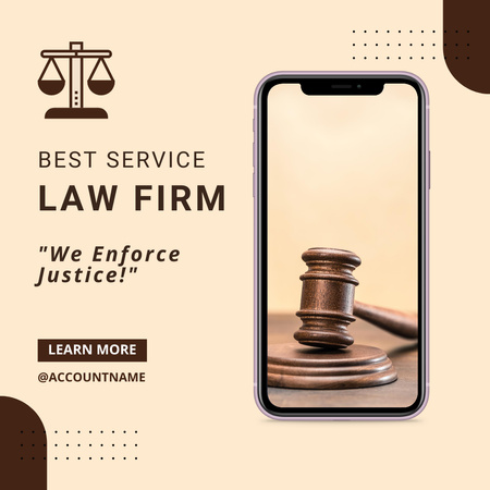 Template di design Law Firm Services Offer Instagram