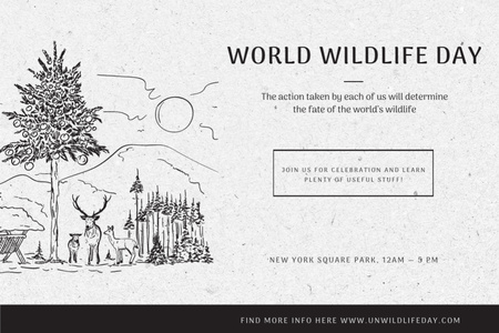 Modèle de visuel World wildlife day - Gift Certificate