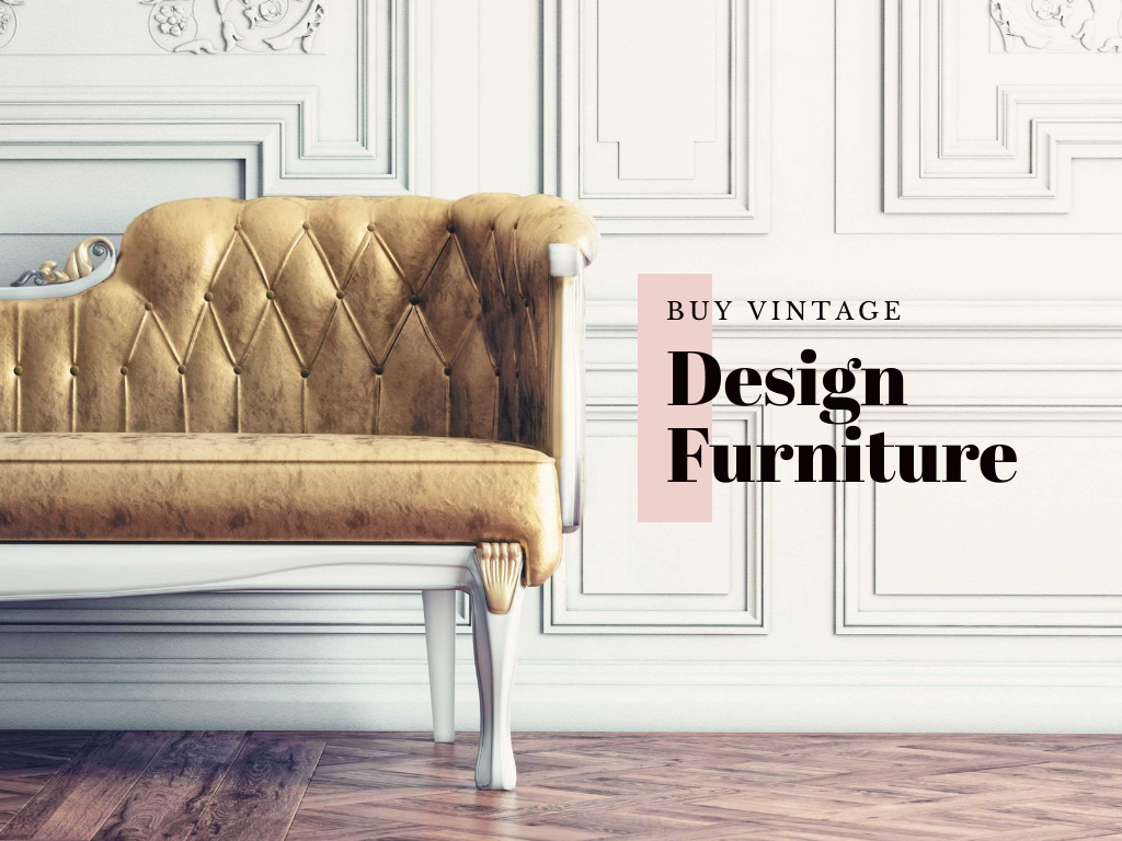 Ontwerpsjabloon van Presentation van Vintage design furniture