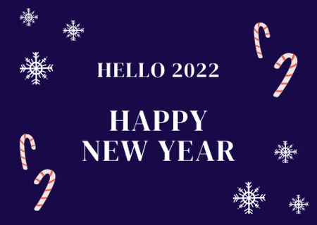 Ontwerpsjabloon van Card van New Year Holiday Greeting