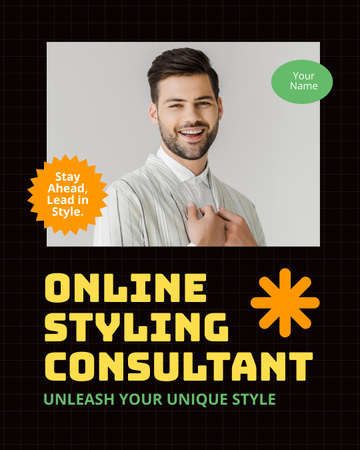 Online Styling Consultant Instagram Post Vertical Design Template