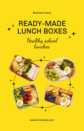School Food Ad Flyer 5.5x8.5in tervezősablon