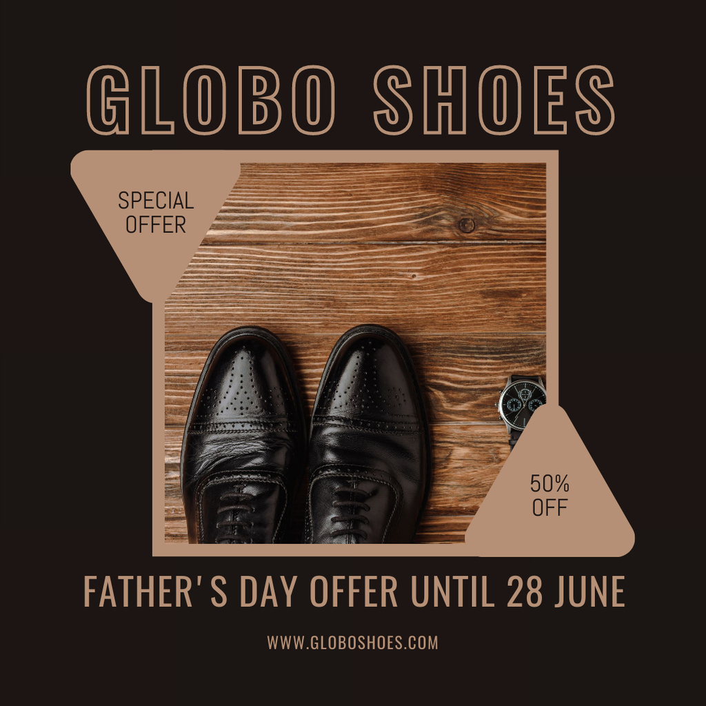Shoes Discount for Father's Day Instagram Πρότυπο σχεδίασης