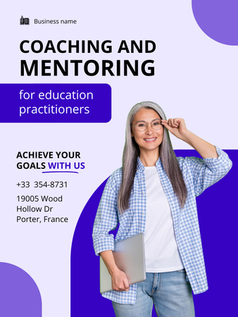 Template di design Offerta di servizi di coaching e mentoring Poster US
