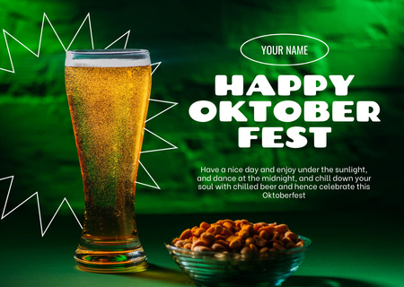 Oktoberfest Celebration Announcement Card Modelo de Design