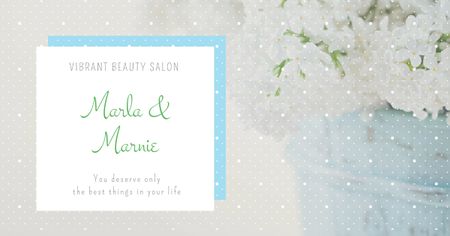 Platilla de diseño Beauty salon Ad with Tender white Bouquet Facebook AD