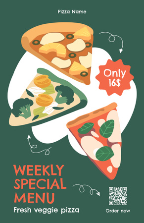 Ontwerpsjabloon van Recipe Card van Pizzeria Speciale Menu Aanbieding