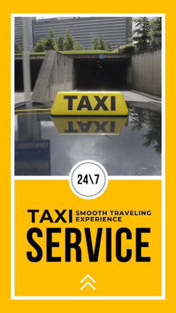 Taxi Service Offer Round The Clock Instagram Video Story Design Template