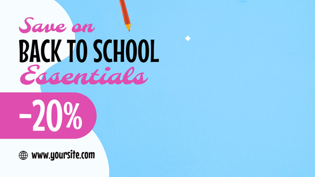 School Essentials At Discounted Rates Offer Full HD video – шаблон для дизайну