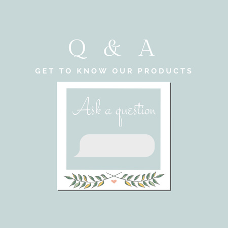 Modèle de visuel Tab for Asking Questions - Instagram