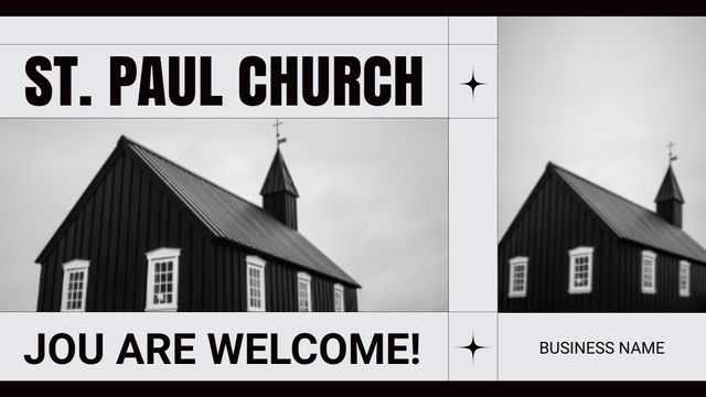 Invitation to Church Title Design Template