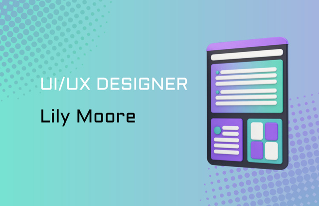 Modèle de visuel UI and UX Design Services - Business Card 85x55mm