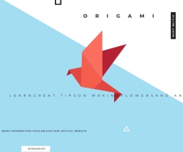 Origami class poster Medium Rectangle Tasarım Şablonu