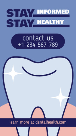 Platilla de diseño Dental Services with Illustration of Tooth Instagram Video Story