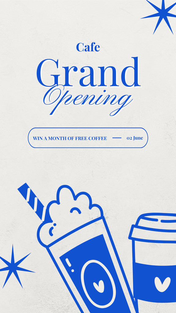 Best Coffee Deal at Cafe Grand Opening Instagram Story Modelo de Design
