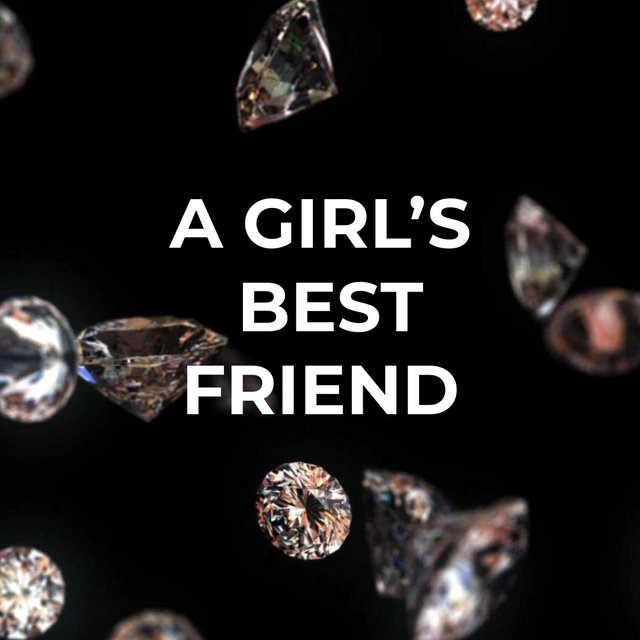 Shiny diamonds falling down Animated Post Design Template
