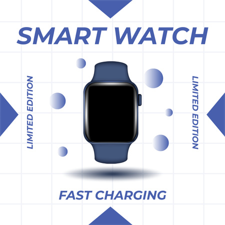 Ontwerpsjabloon van Instagram van Limited Edition Smart Watch-aanbiedingen