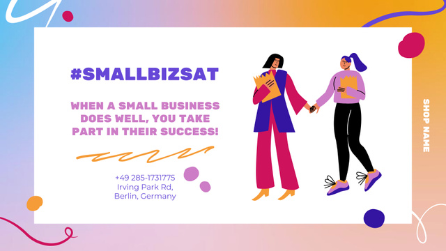 Modèle de visuel Small Business Saturday Event Announcement - FB event cover