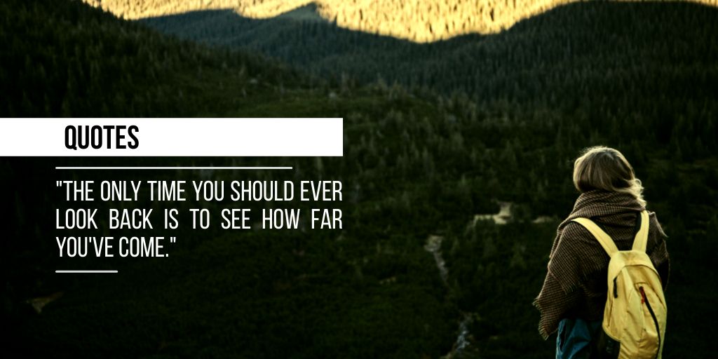 Inspirational Quote with Beautiful Mountains Landscape Twitter Πρότυπο σχεδίασης