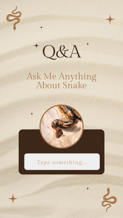Ask Me Anything About Snake Instagram Story Design Template