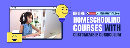 Designvorlage Homeschooling für Facebook Video cover