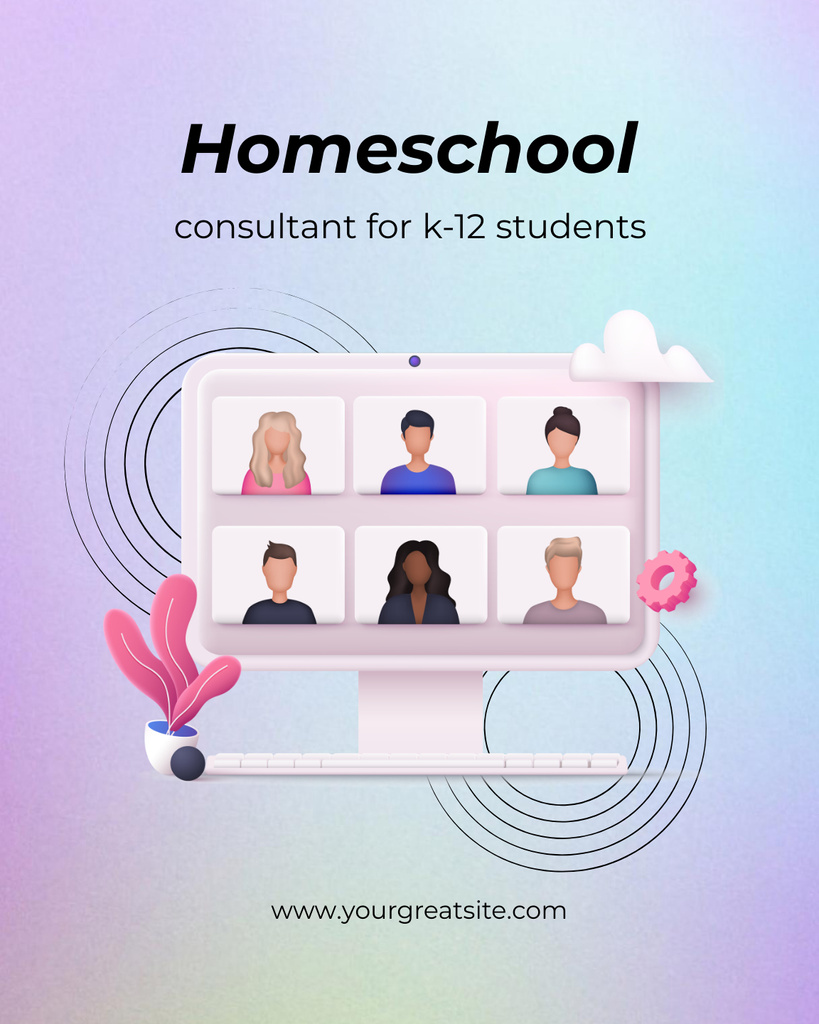 Alternative Online Homeschooling Options Poster 16x20in Šablona návrhu
