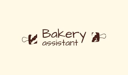 Bakery Assistant Contacts Information Business card Design Template
