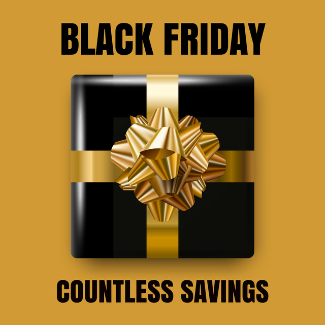 Offer of Countless Savings on Black Friday Animated Post Design Template