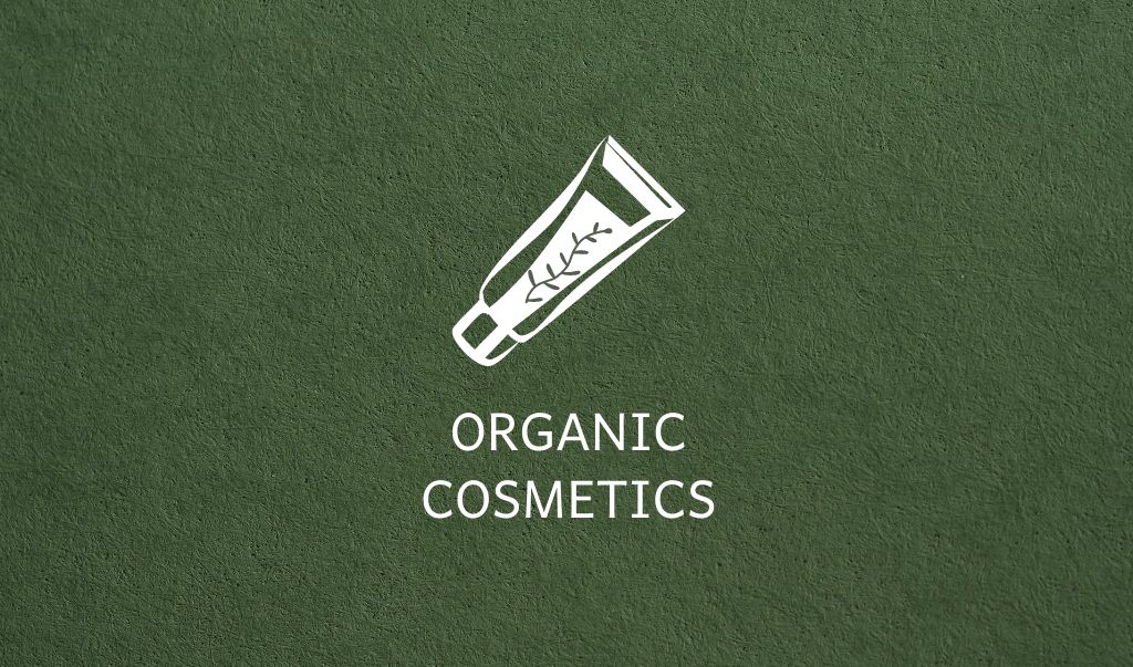 Organic Cosmetics Store Ad with Natural Cream Business card Modelo de Design