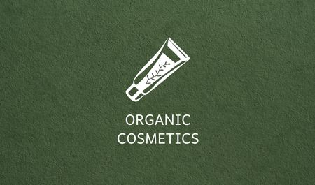Organic Cosmetics Store Ad with Natural Cream Business card Design Template
