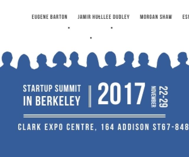Startup summit in Berkeley Medium Rectangle Design Template