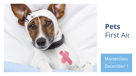 Dog in Animal Hospital FB event cover Design Template