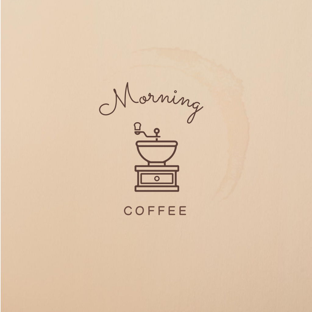 Warm Coffee Maker Café Promotion Logo Tasarım Şablonu
