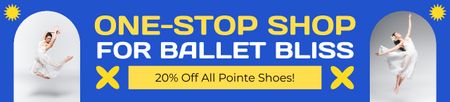 Sleva na boty Ballet Pointe Ebay Store Billboard Šablona návrhu