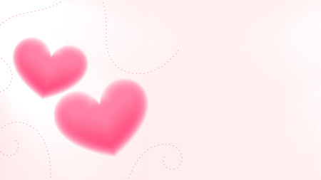 Comemoração do Dia dos Namorados com lindos dois corações rosa Zoom Background Modelo de Design