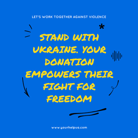 Szablon projektu Motywacja do darowizn podczas wojny na Ukrainie Instagram