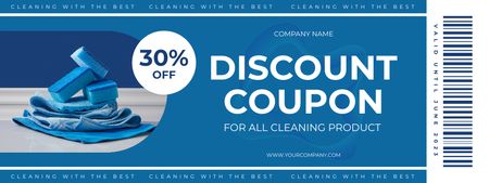 Household Cleaning Items Offer Blue Coupon Design Template