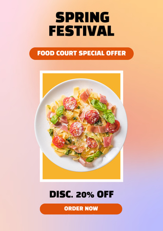 Food Festival Discount Poster Design Template