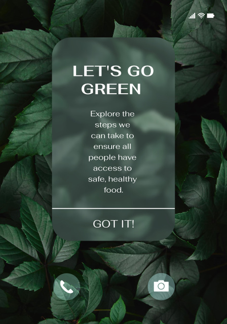 Eco Concept with Green Plant Poster 28x40in Design Template