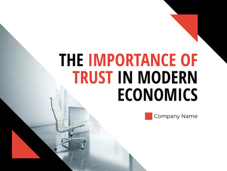 Platilla de diseño Info about Importance of Trust in Modern Economics Presentation