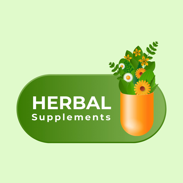 Plantilla de diseño de Herbal Supplements And Homeopathy Offer Animated Logo 