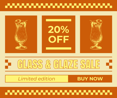 Oferta de venda de vidro esplêndido em edição limitada Facebook Modelo de Design