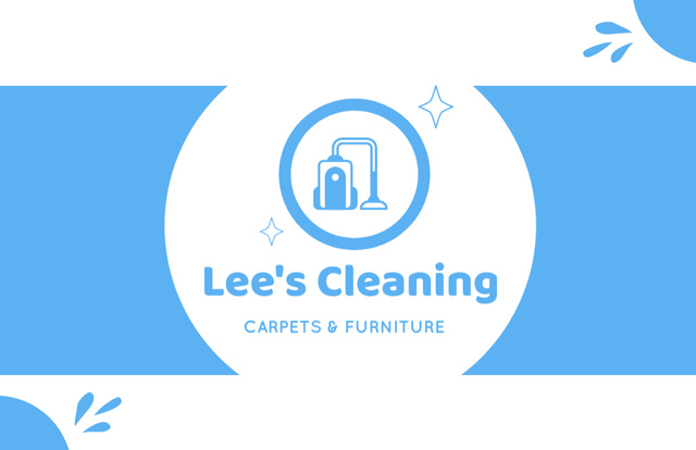 Modèle de visuel Carpets and Furniture Cleaning Service Ad - Business Card 85x55mm