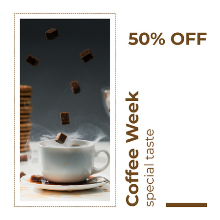 Coffee Week Discount Announcement Instagram Design Template