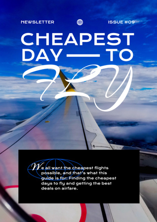 Platilla de diseño Cheap Flights Offer Newsletter